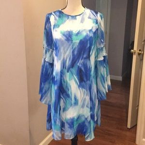 Calvin Klein dress .  Watercolor shift. Size 4